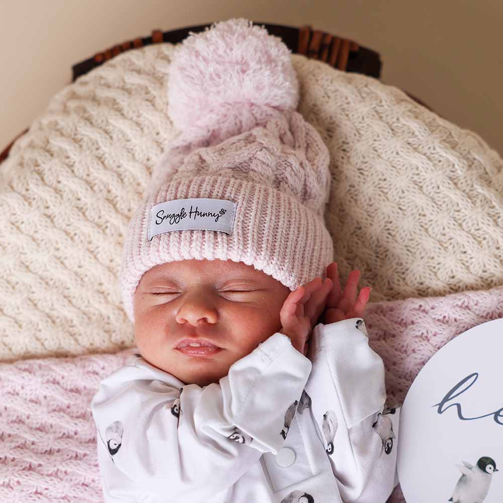 Knit Beanie - Snuggle Hunny - Blush