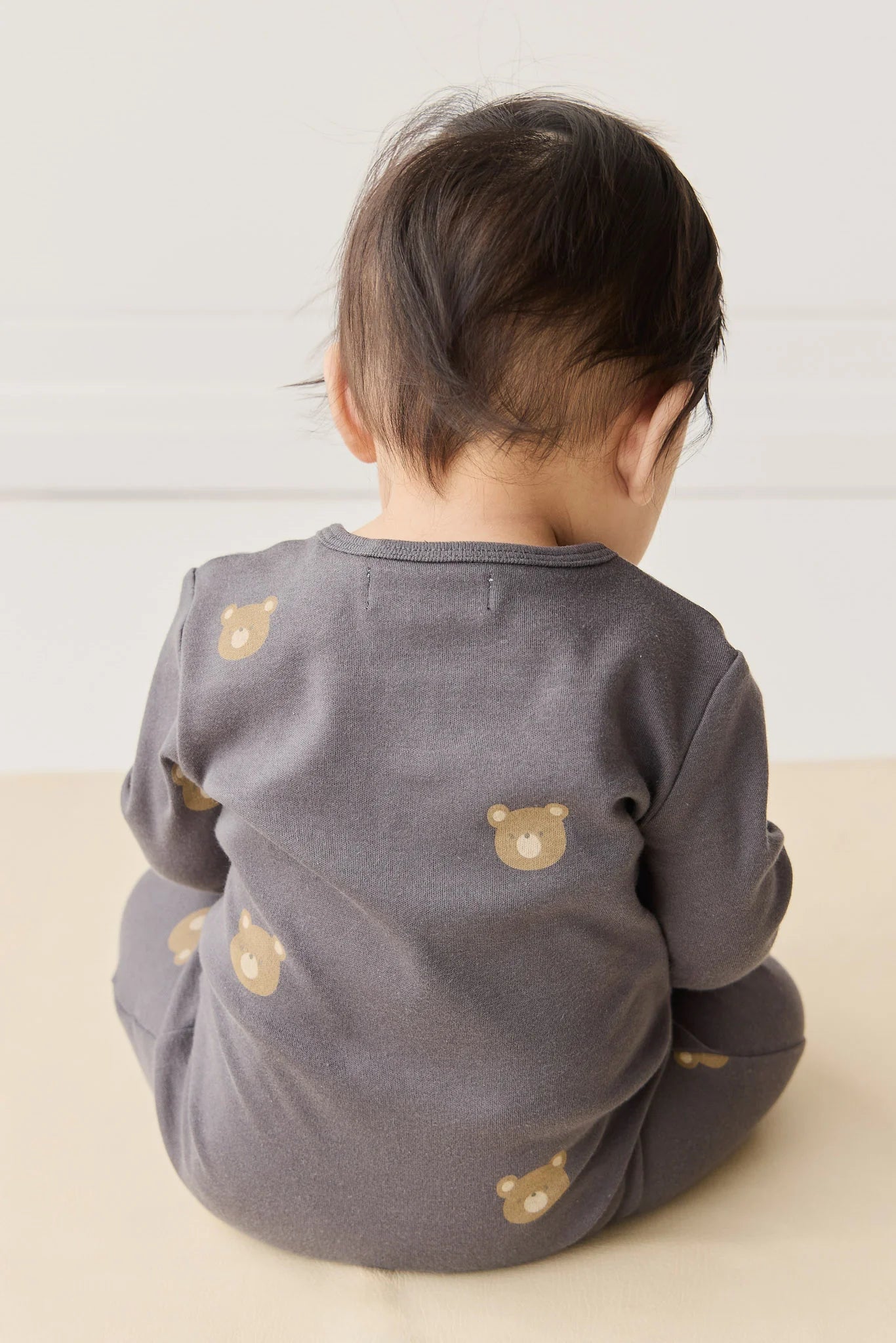 Onepiece - Reese Zip Up - Bobbie Bears Black Oyster- Jamie Kay - Size 0000 - NB
