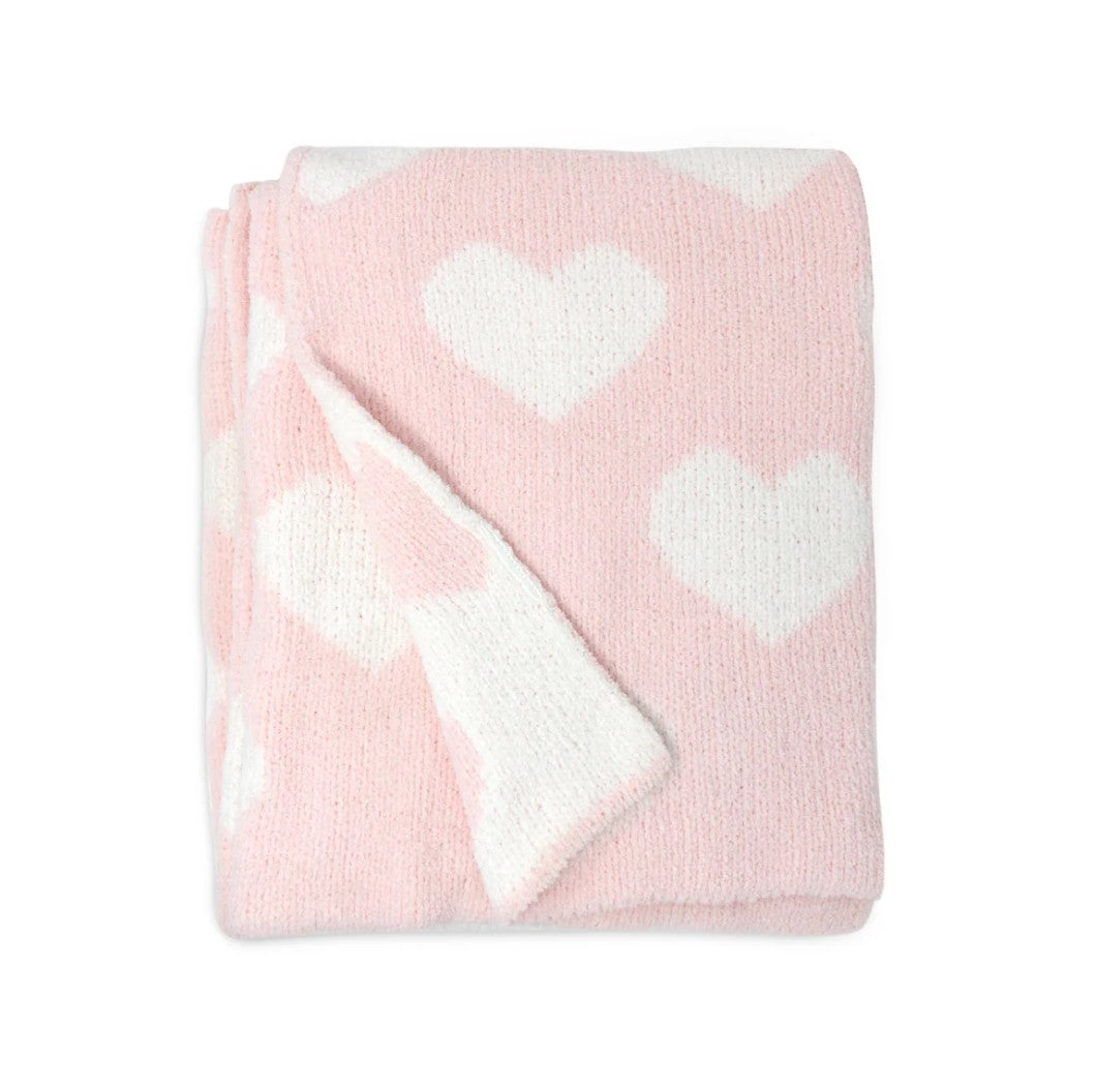 Baby Blanket - Knitted Chanille - Heart