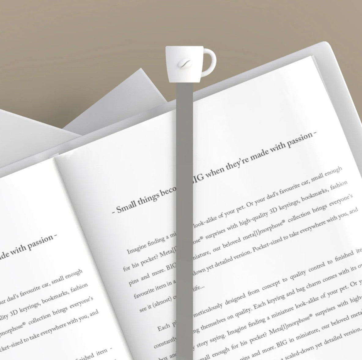 Metal Bookmark - Coffee