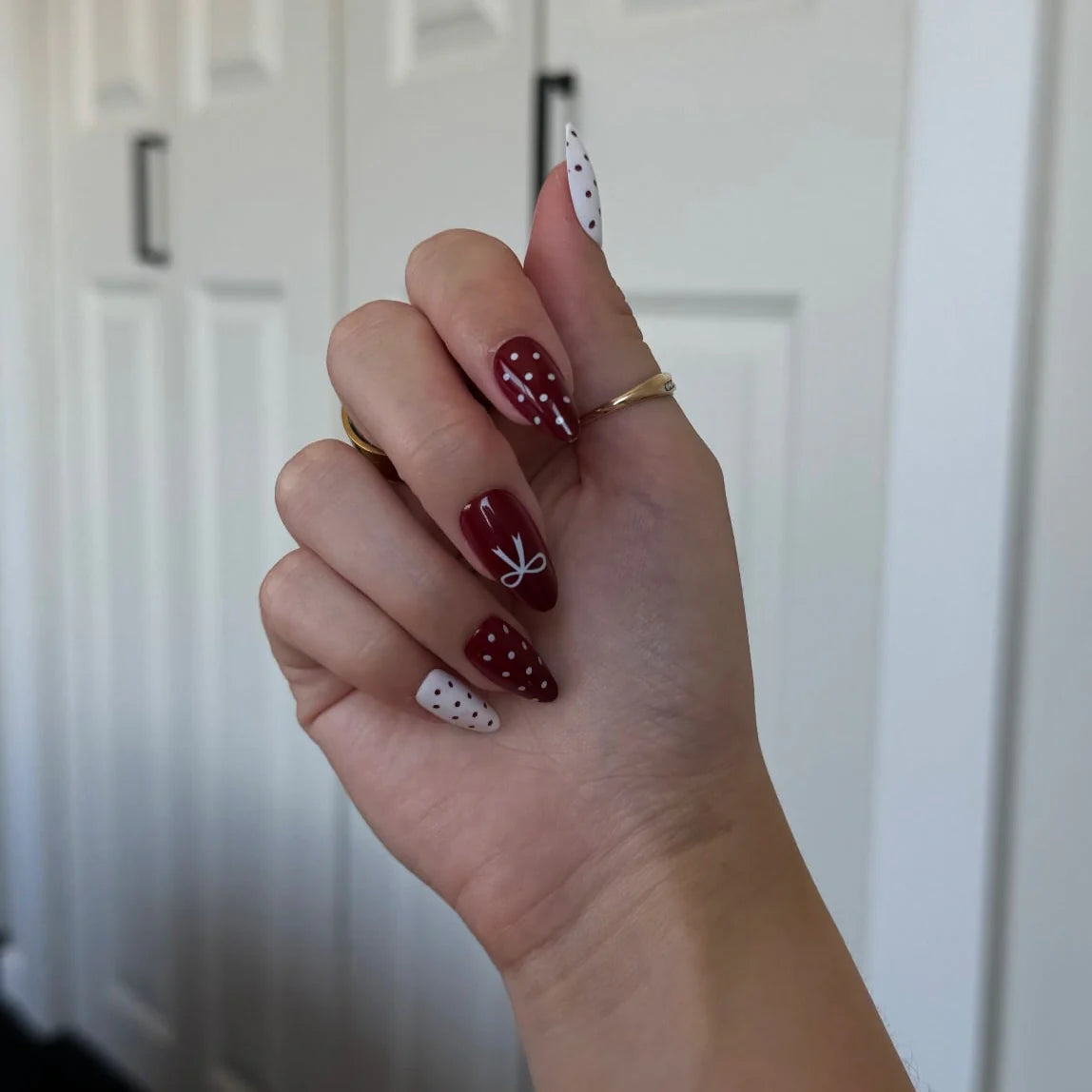 Nail Kit - Christmas Bow (Gel) - Pressing Nails