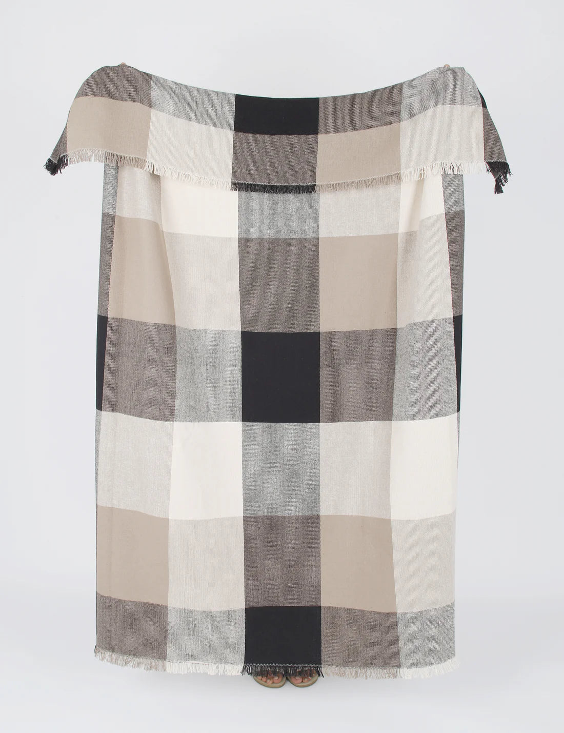 Giant Check Throw Black - 130cm x 170cm
