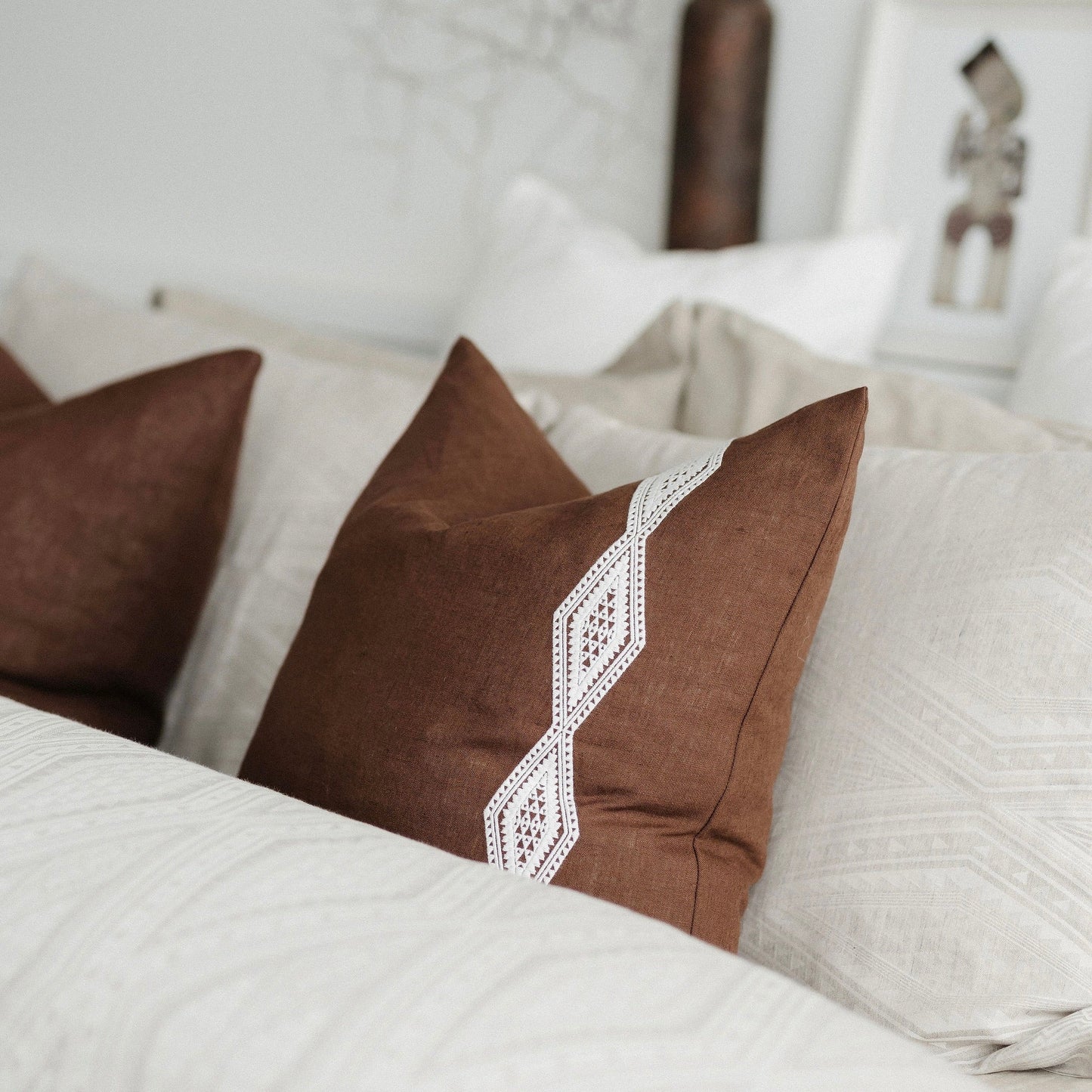 Kākano Cushion - Cocoa - Bo & Ko Aotearoa