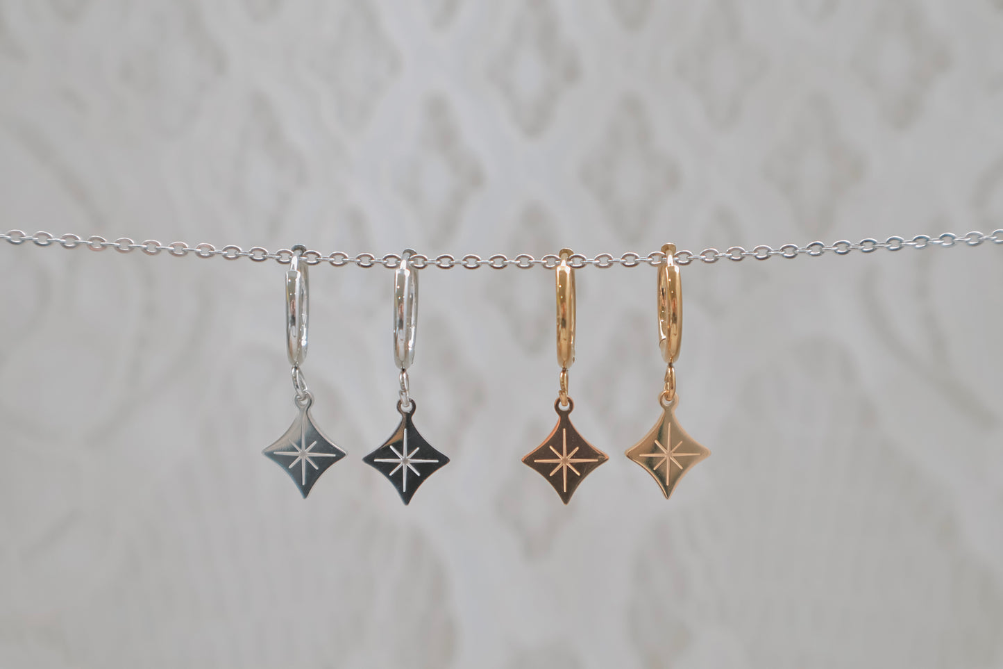 Earrings - Katy B - Diamond Hoop