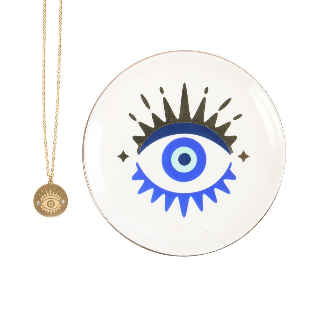 Necklace - All Seeing Eye Necklace & Dish Set