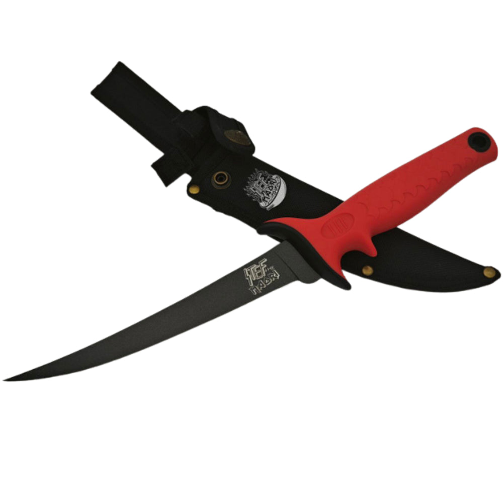 Knife - 7" Fillet Knife - Black - Stef the Māori