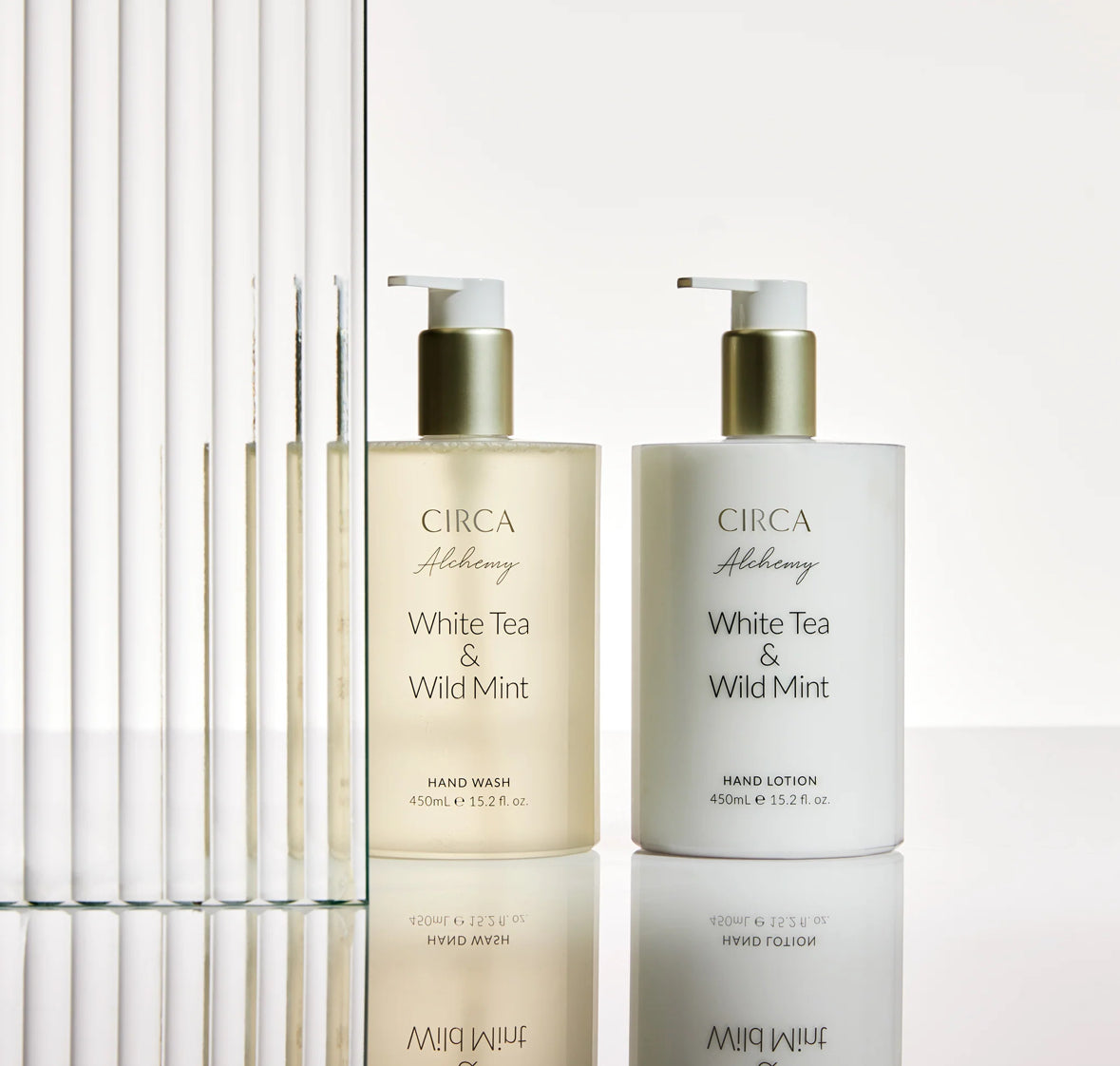 Hand Care Duo - Hand Wash, Hand Lotion and Tray - Alchemy - Circa Fragrances - White Tea and Wild Mint