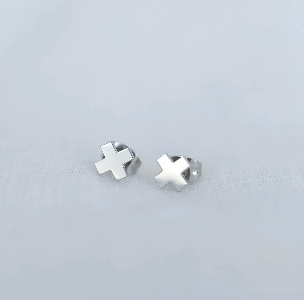 Earrings - Katy B - Mini Cross