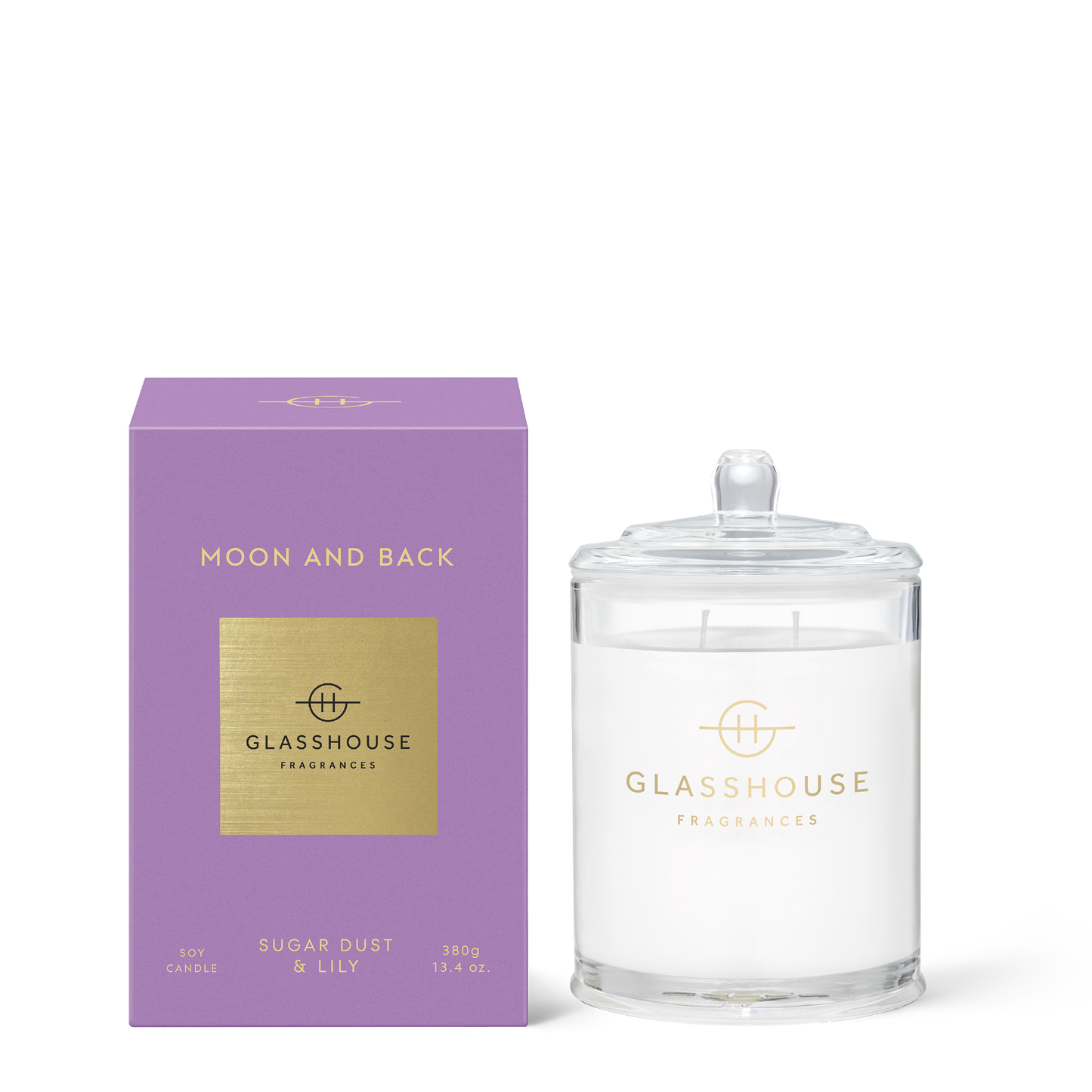 Candle - GH - Moon and Back - (Rose Petals + Brown Sugar) - 380g