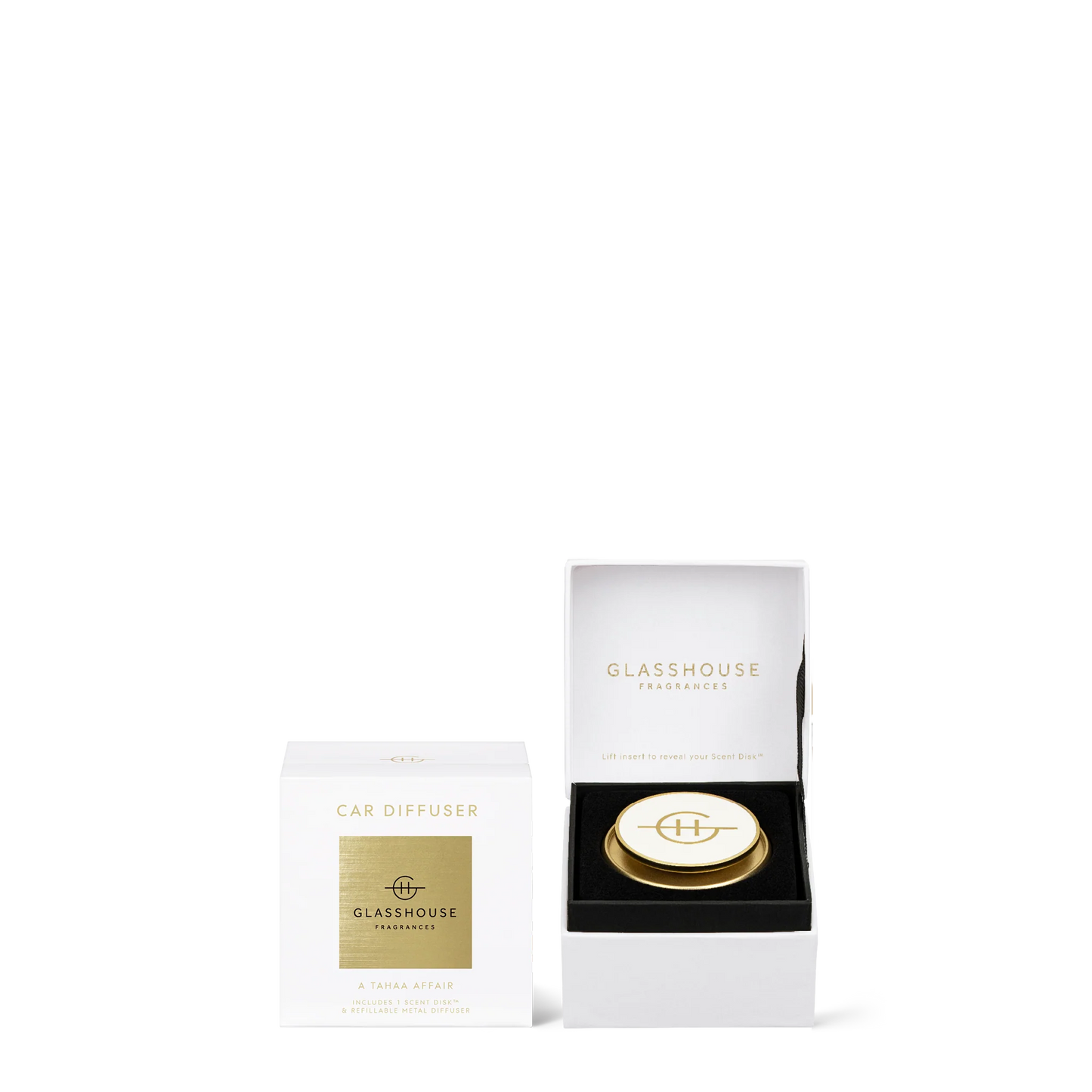 Car Diffuser - Glasshouse - Cream/Gold - A Tahaa Affair