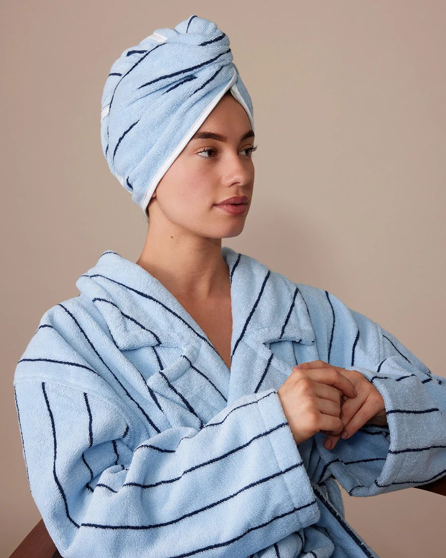 Hair Wrap - Blue Stripe