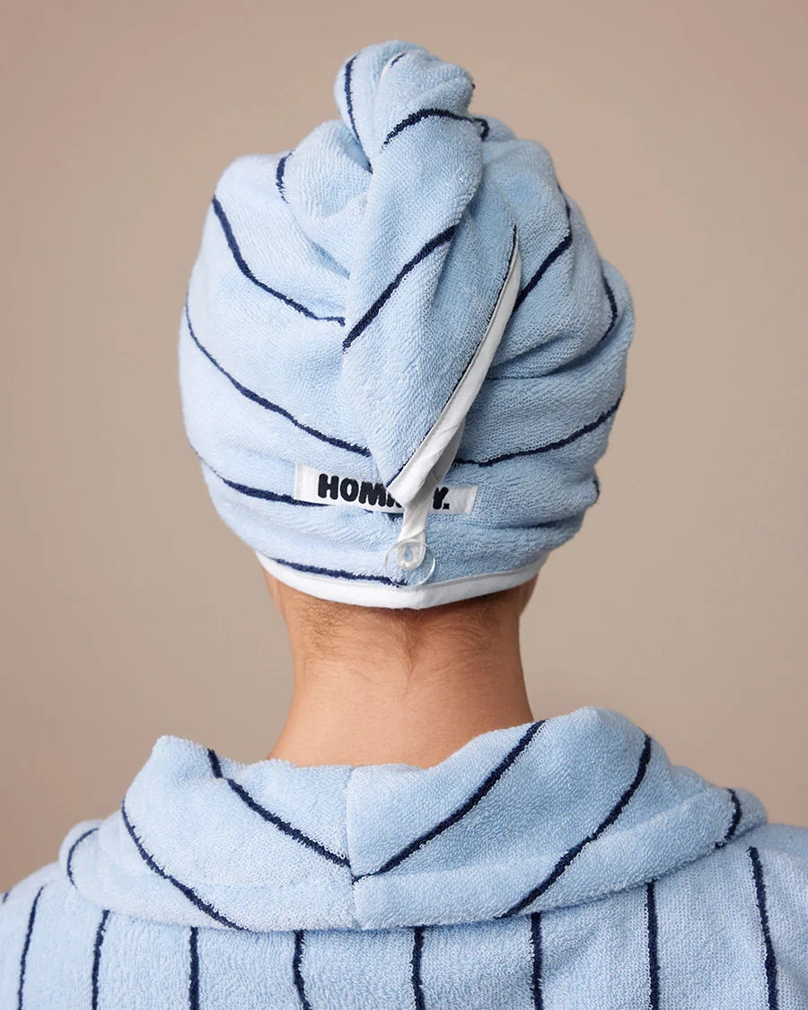 Hair Wrap - Blue Stripe