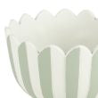 Lila Planter - Stripe - Green and White