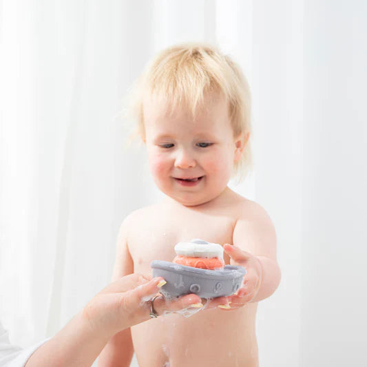 Bath Toy - Silicone Stacking Boat with Rings