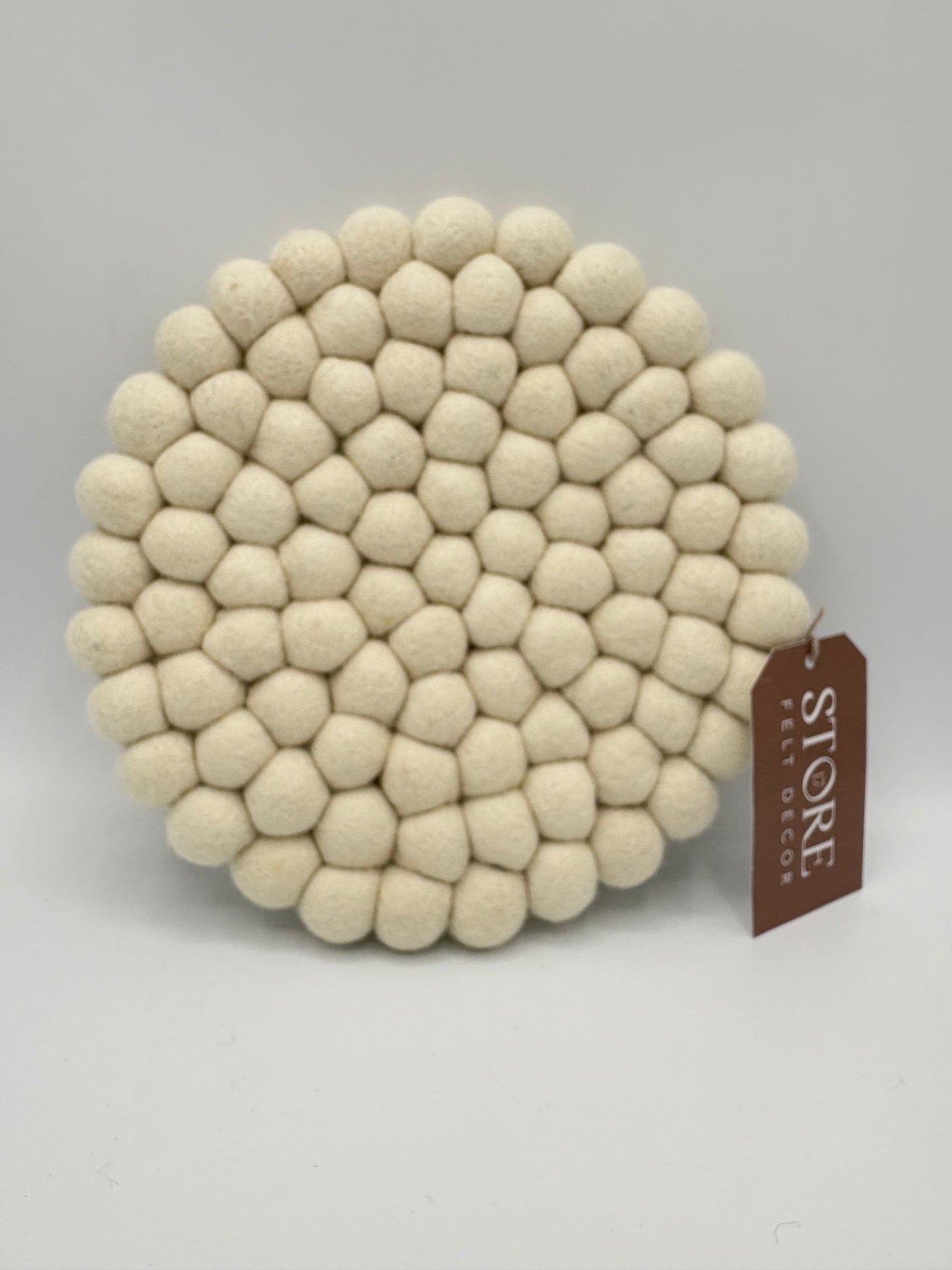 Trivet - Felt Ball - Cream