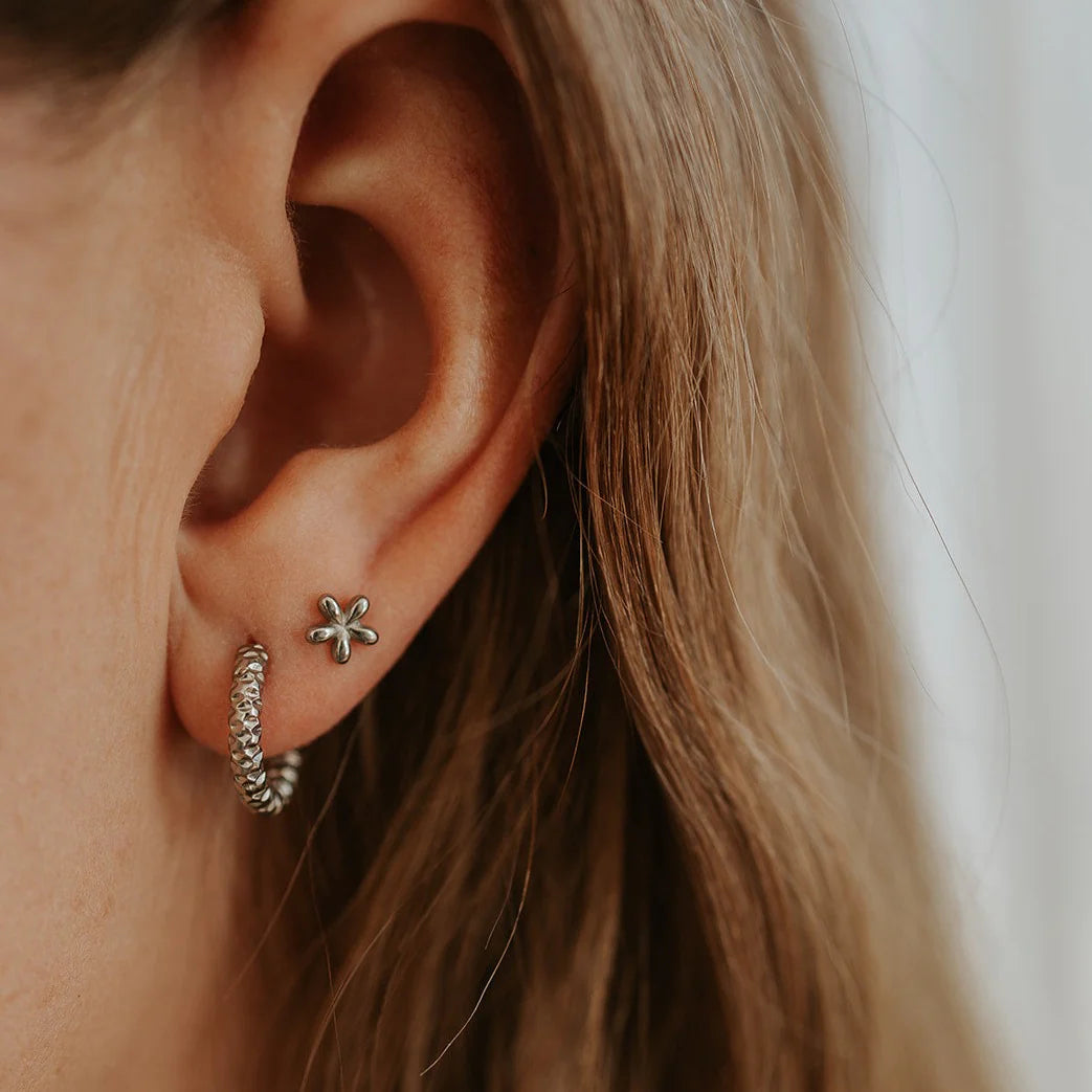 Earrings - Katy B - Twist Ruby Hoops