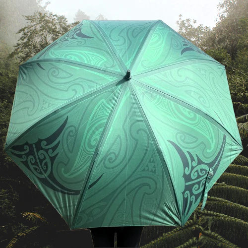 Maru Kākāriki Umbrella - Whetū & Kau - Large