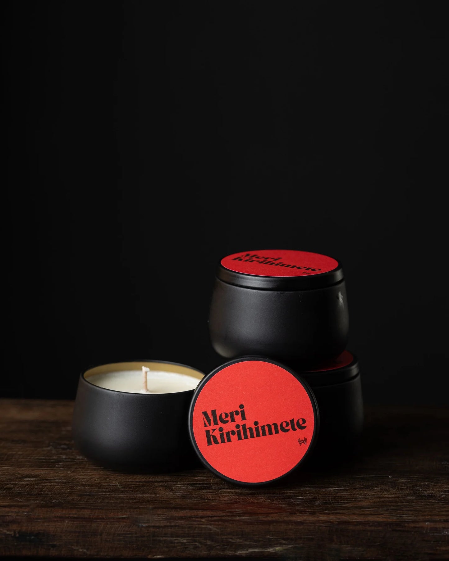 Candle - Mini Tin - Meri Kirihimete - Wiks