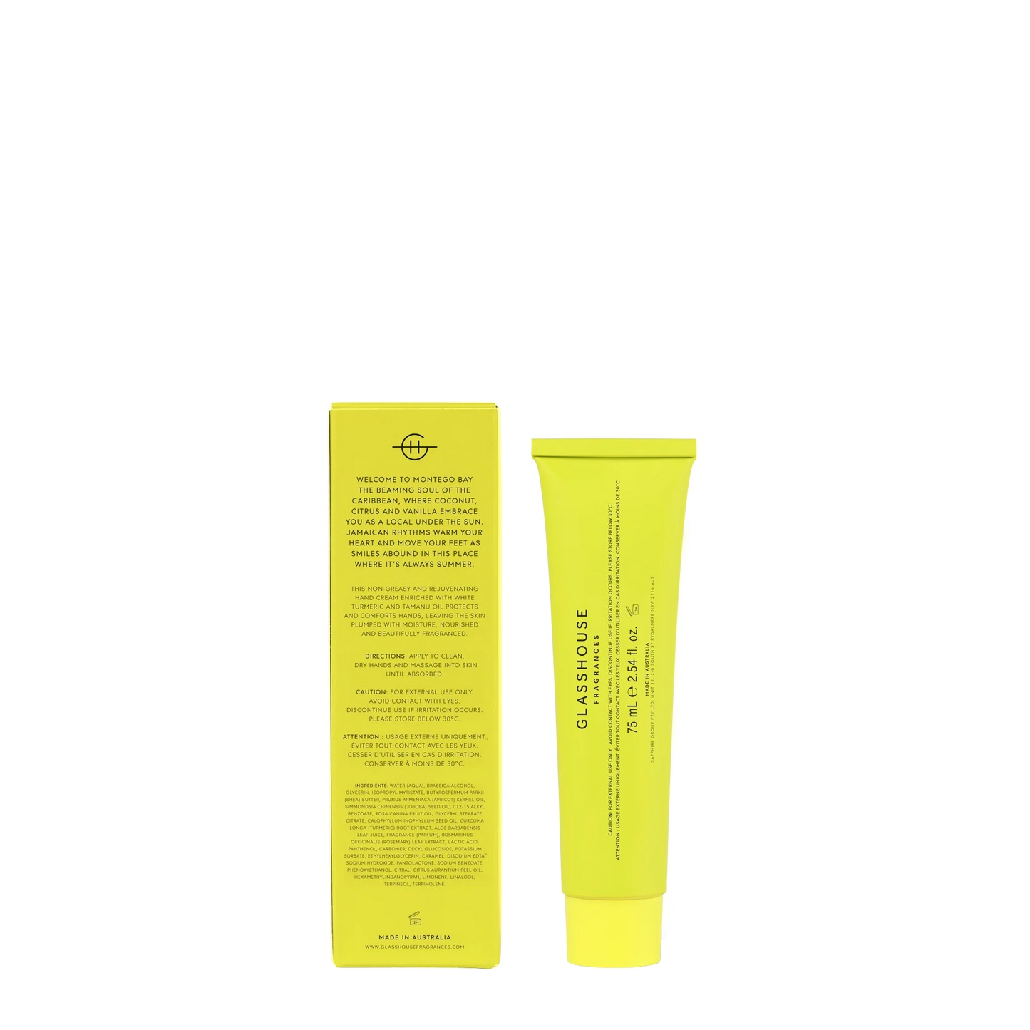 Hand Cream - Glasshouse Fragrances - Montego Bay - Coconut & Lime