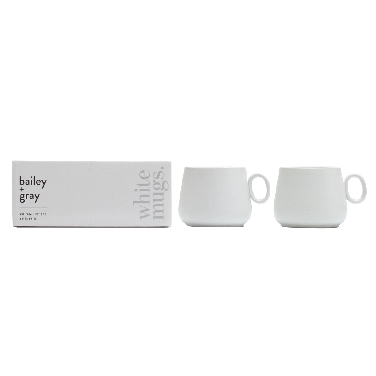 Mug Set - Matte White (x2)