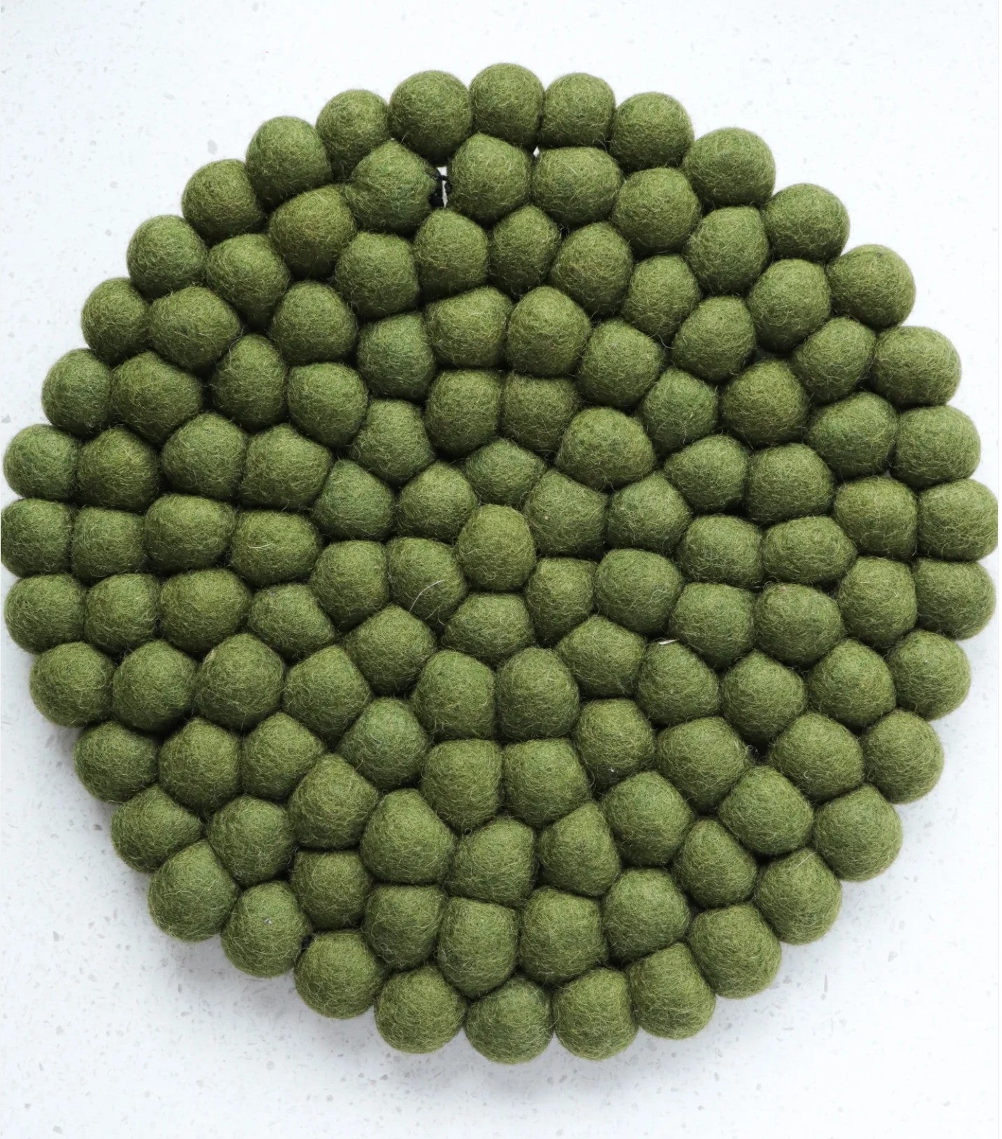 Trivet - Felt Ball - Dark Green