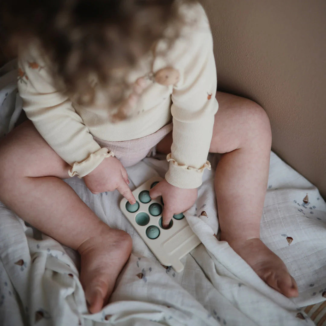 Teether - Mushie - Toy Phone Press - Blush