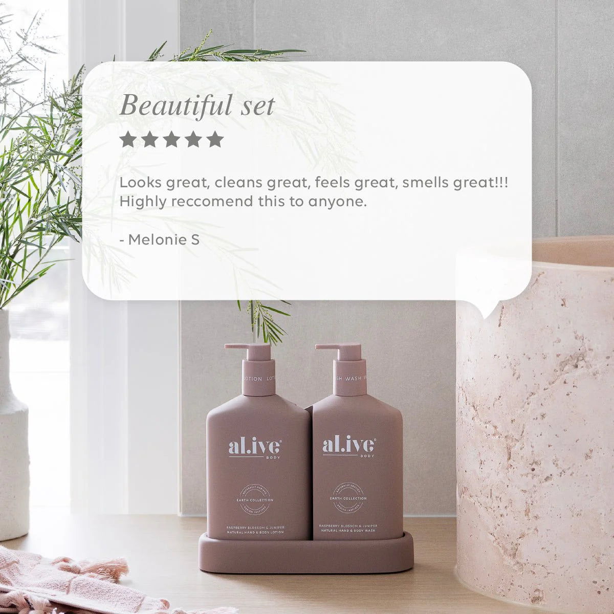 Wash and Lotion Duo - Al.ive - Raspberry Blossom and Juniper