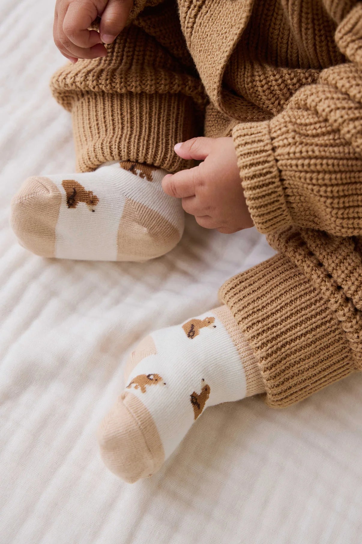 Socks - Honey Bear - Jamie Kay - NB