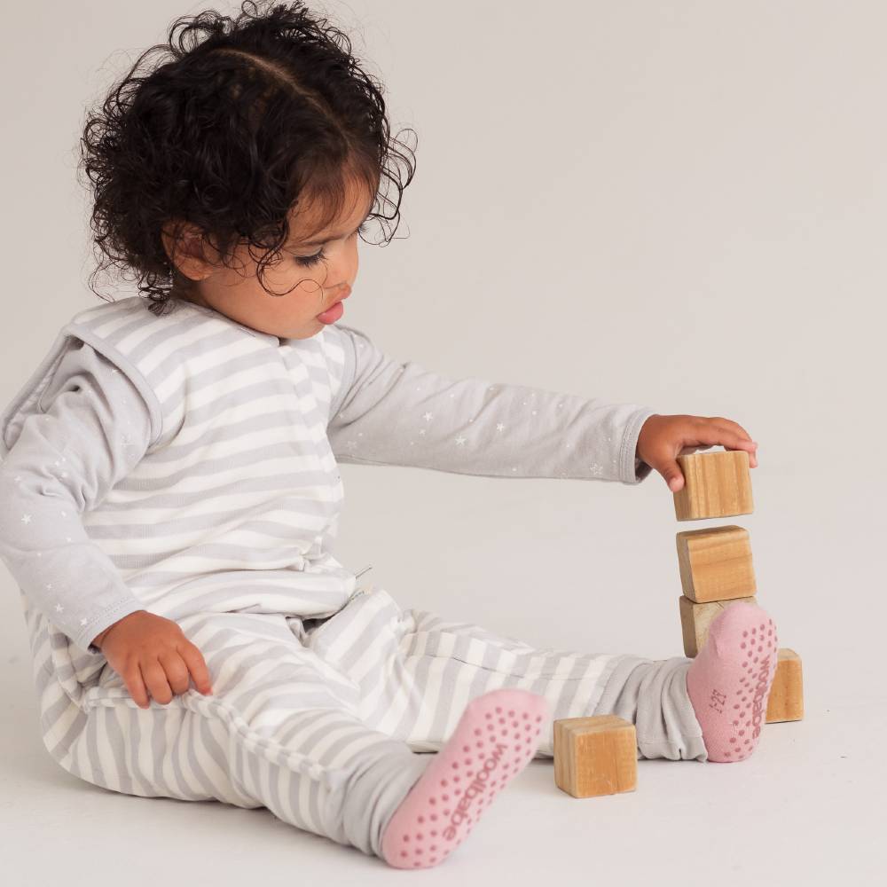 Woolbabe Merino & Organic Cotton Sleepy Socks - 0-3 months - Dusk