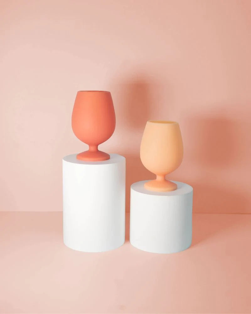 Glasses - Wine - Silicone - Terra + Peach