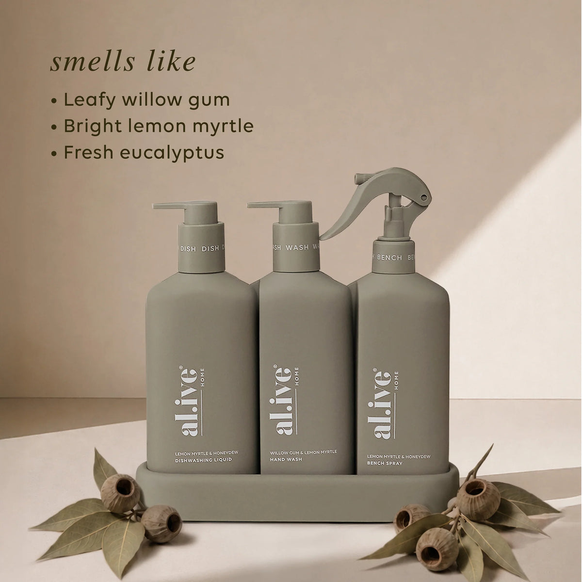 Kitchen Trio - Willow Gum & Lemon Myrtle + Lemon Myrtle & Honeydew - Al.ive