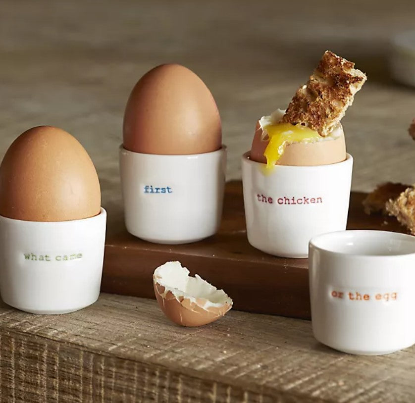 Egg Cup Set - What Came First?