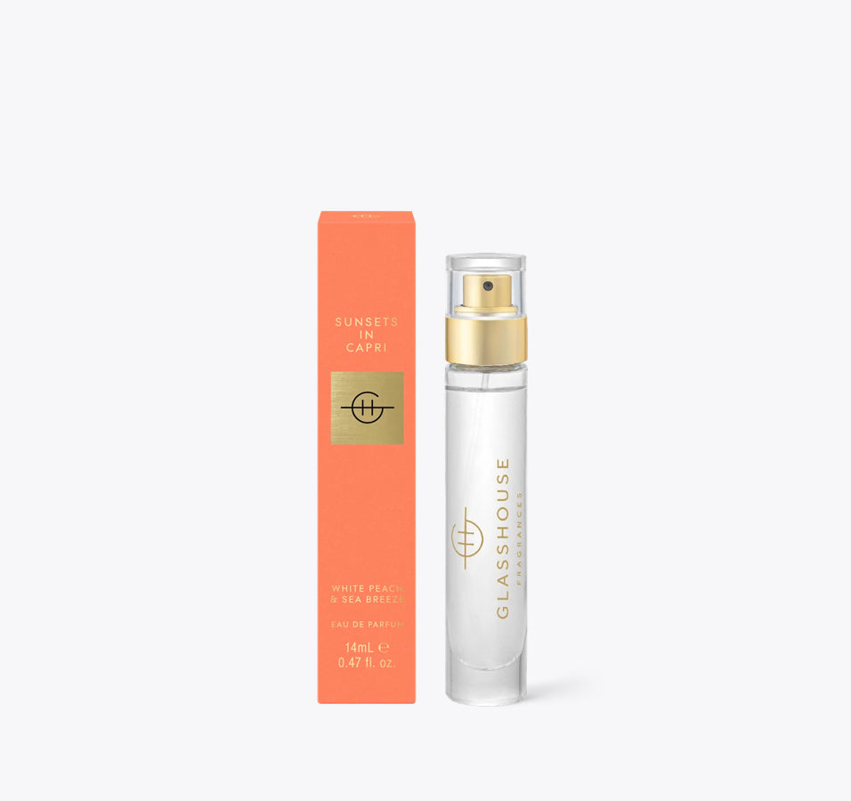 Perfume - 14ml - Sunsets in Capri (White Peach + Seabreeze) - GLASSHOUSE