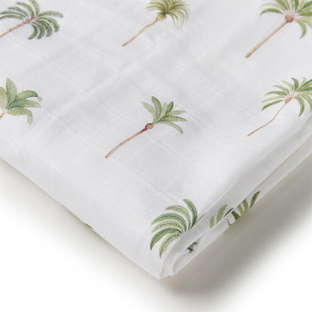 Muslin Wrap - Snuggle Hunny - Green Palm