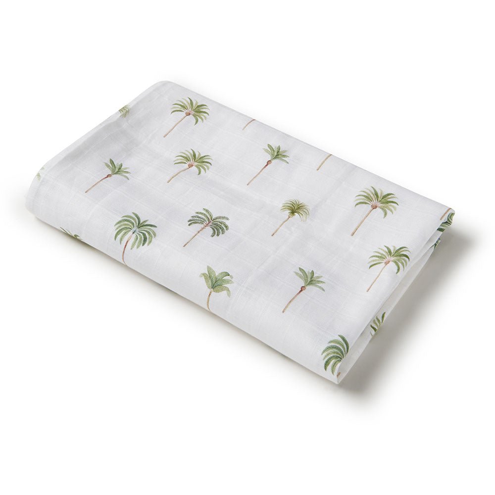 Muslin Wrap - Snuggle Hunny - Green Palm