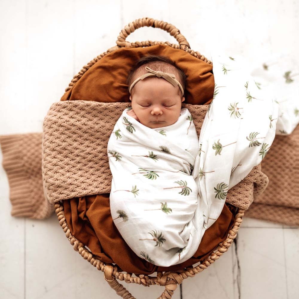 Muslin Wrap - Snuggle Hunny - Green Palm