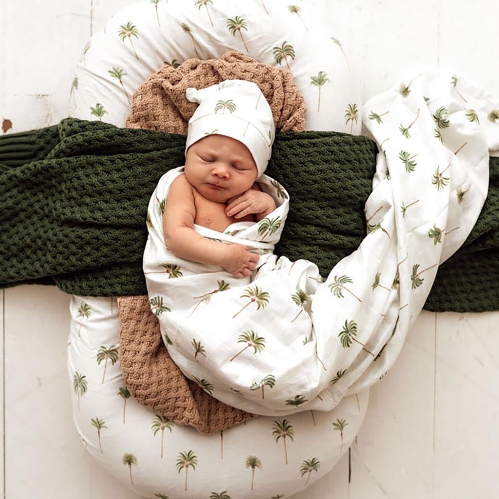 Muslin Wrap - Snuggle Hunny - Green Palm