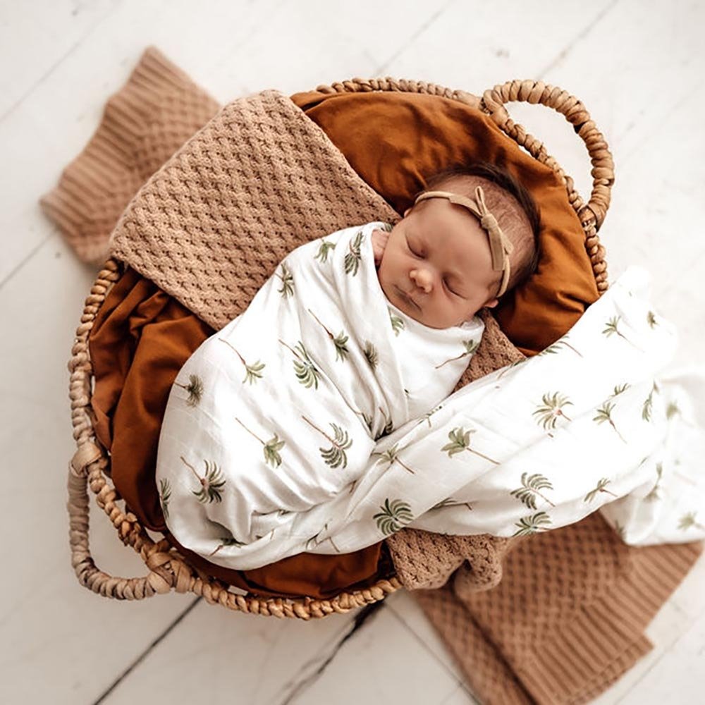 Muslin Wrap - Snuggle Hunny - Green Palm