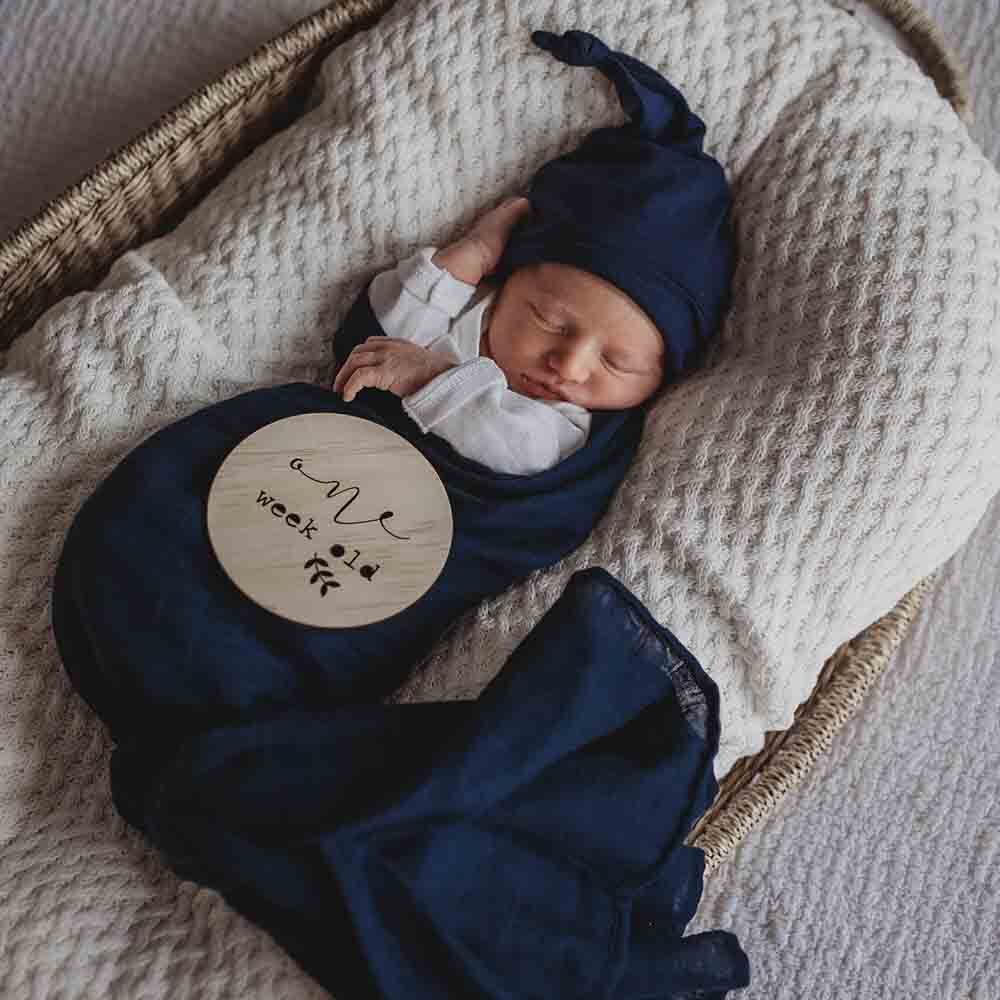 Muslin Wrap - Snuggle Hunny - Navy