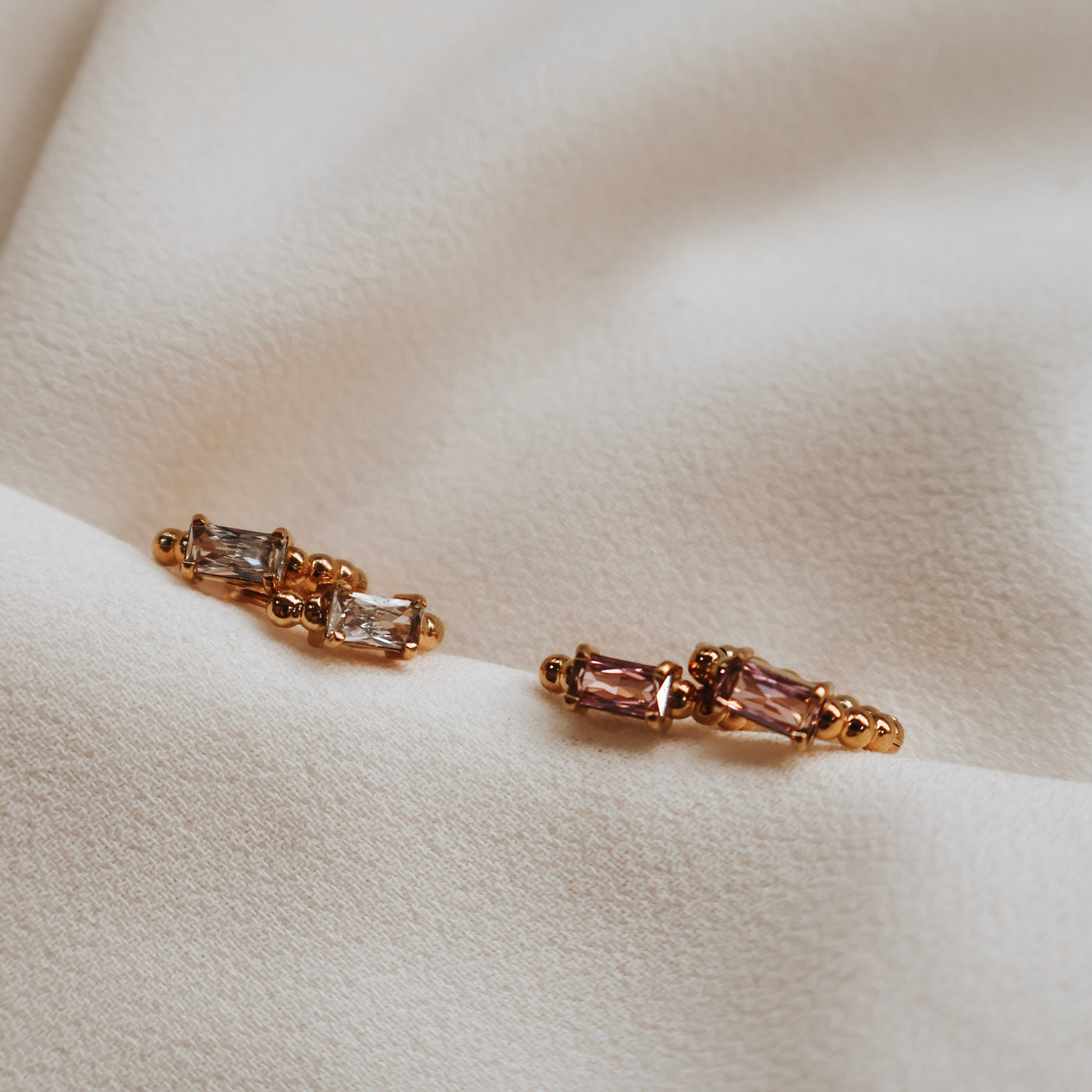 Izzy Hoop (Pink Stone) - Katy B Jewellery