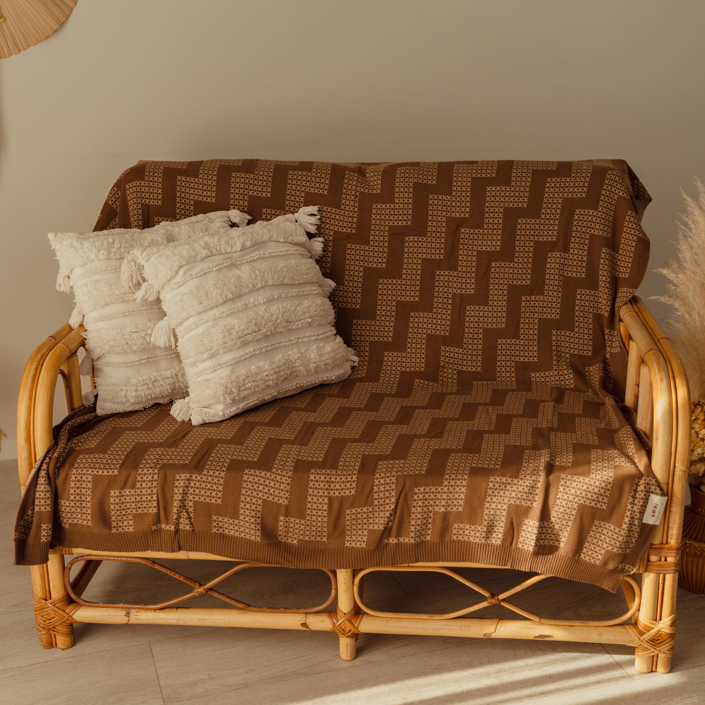 Throw - Knitted - Poutama (Parauri) - Awhi Company