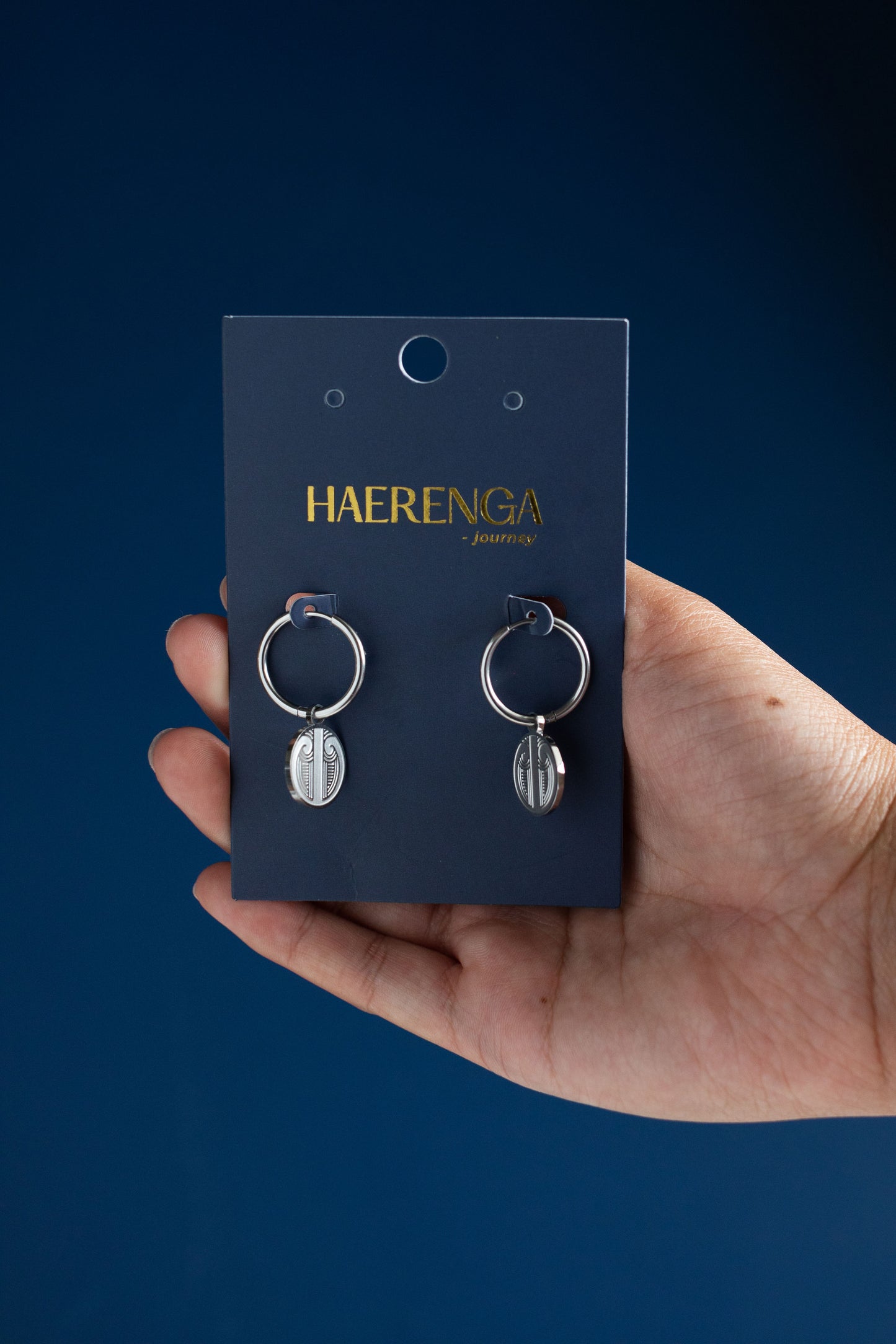 Wahine Toa - Earrings (Hoops) - Haerenga - Silver