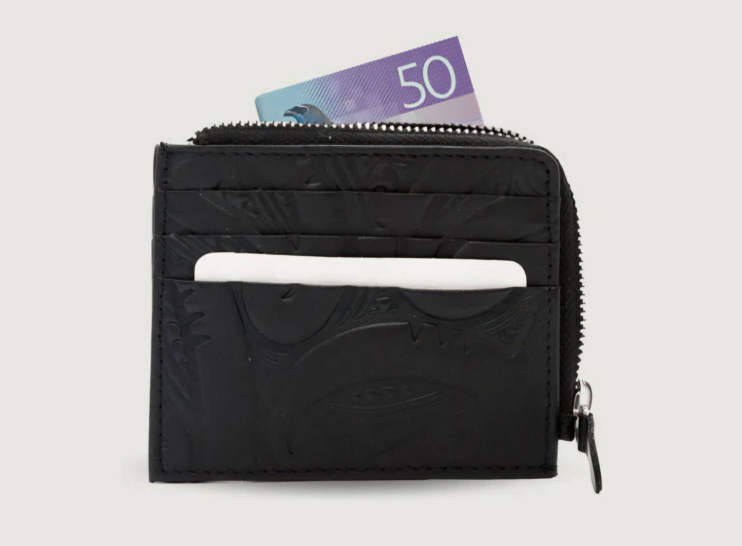 Slimline Card Wallet - Uptown - Miriama Grace-Smith - Black