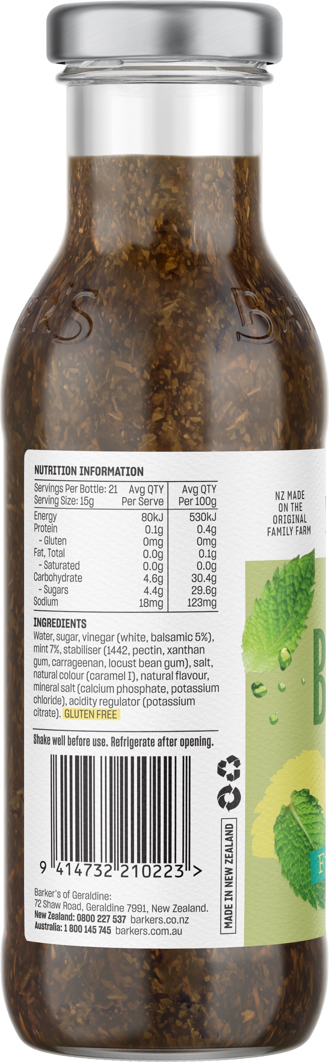 Balsamic Mint Sauce - Barkers - 325g