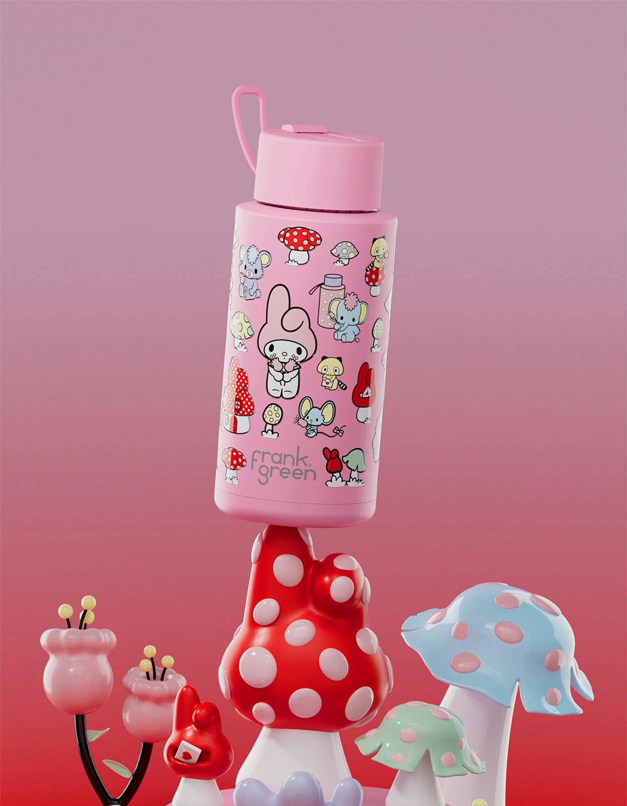 Hello Kitty - My Melody with Flip Straw Lid - 1L (34Oz)