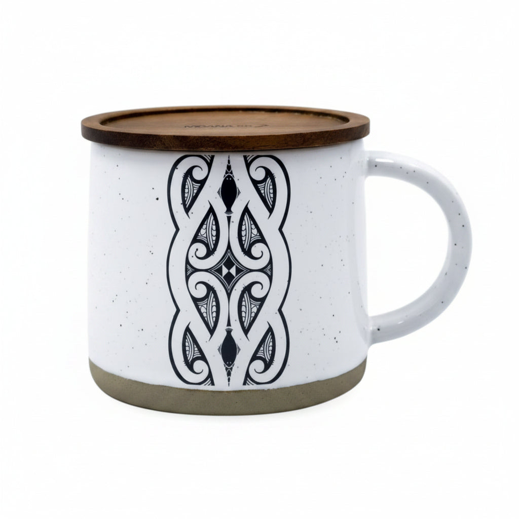 Mug - Glazed Ceramic - Miriama Grace-Smith - White