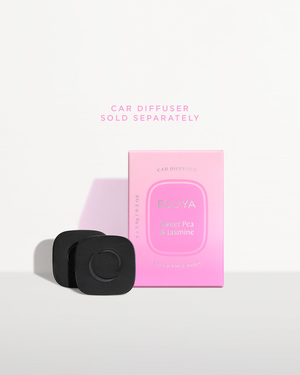 Car Diffuser Fragrance Pods (x2) - Ecoya - Sweet Pea & Jasmine