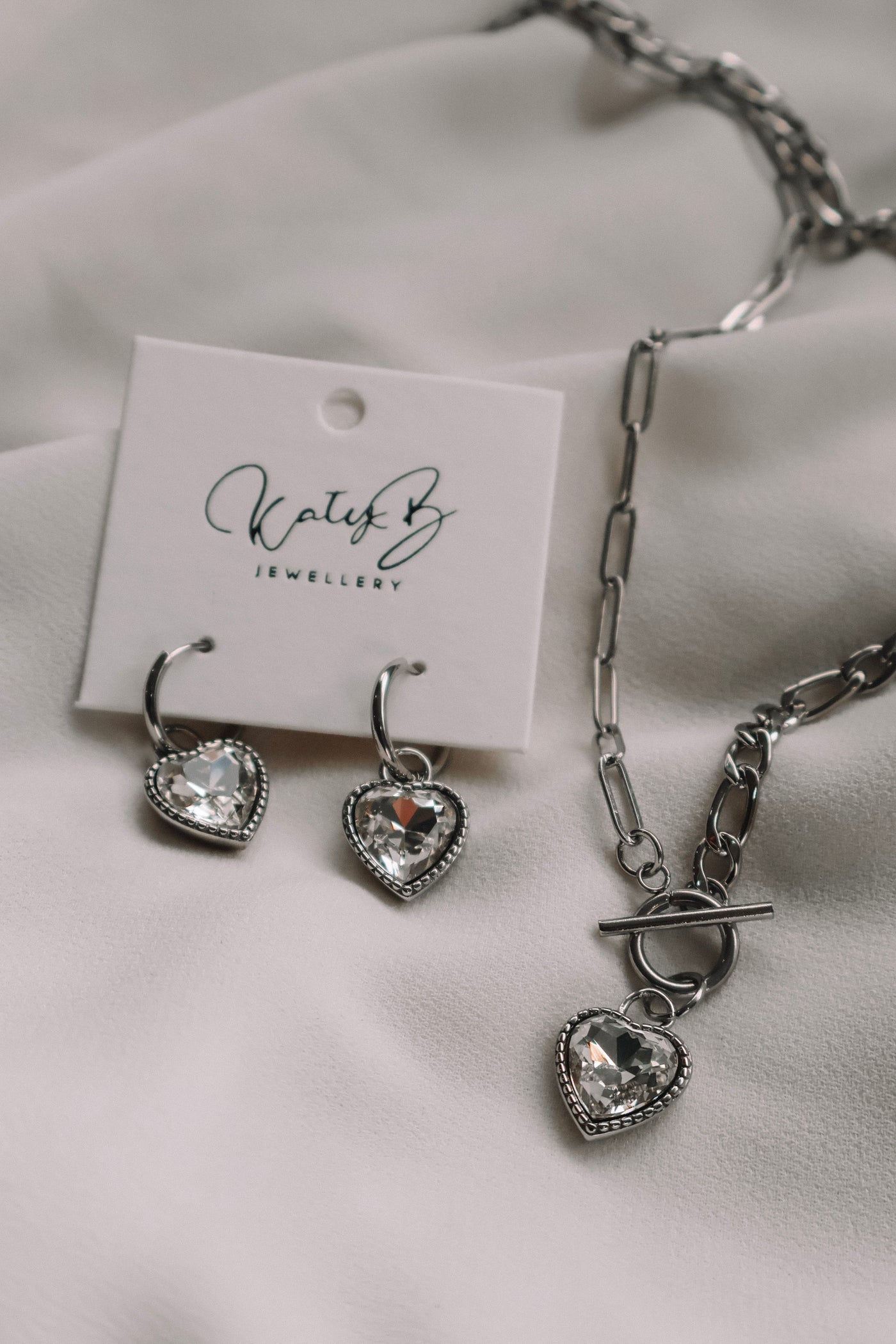 Necklace - CZ Heart Necklace - KatyB