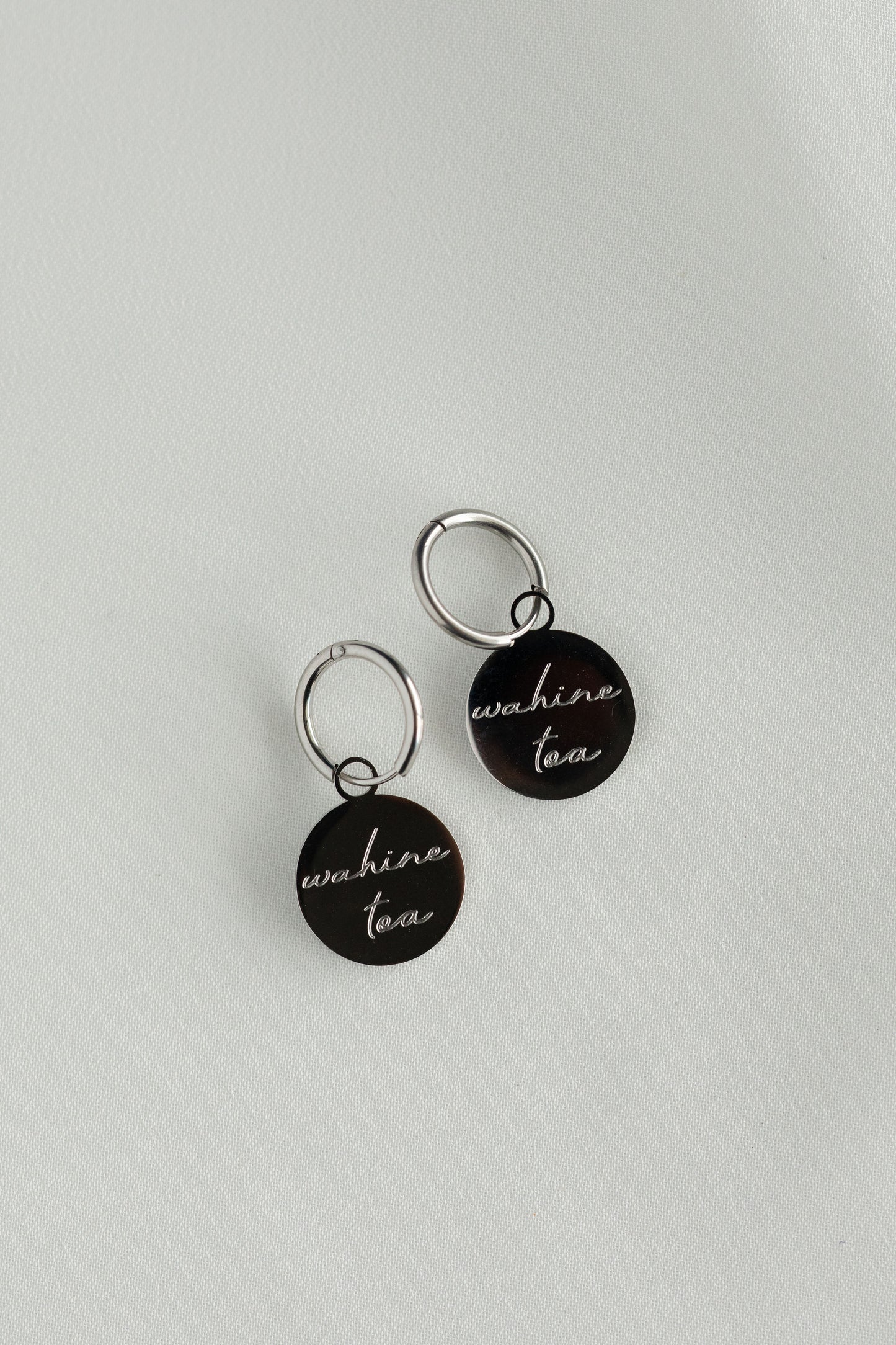 Wahine Toa - Earrings (Huggies) - Haerenga - Silver
