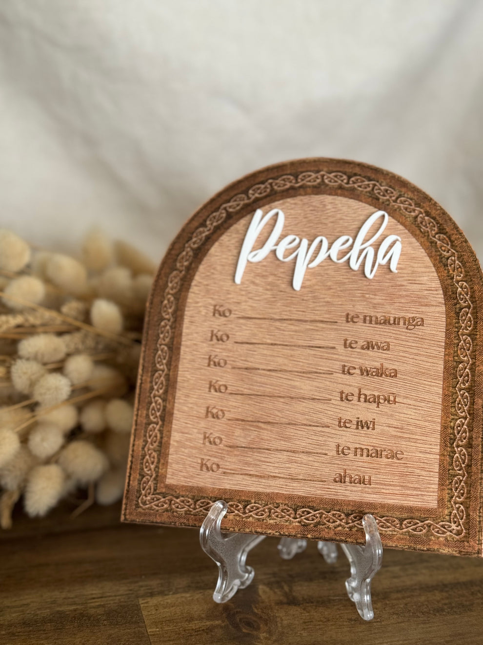 Pepeha Plaque